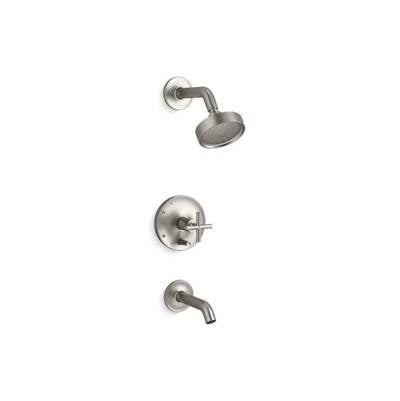 Kohler T14420-3G-BN- Purist® Rite-Temp® bath and shower trim with cross handle and 1.75 gpm showerhead | FaucetExpress.ca