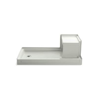 Kohler 1977-NY- Tresham® 60'' x 32'' Single threshold left-hand drain shower base with integral right-hand seat | FaucetExpress.ca