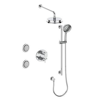 Vogt SET.Z3.320.710.CC- Zehn 3-Way Thermostatic Set with Jets Chrome