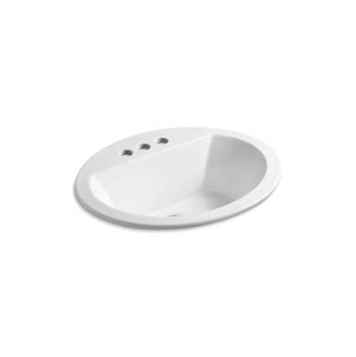 Kohler 2699-4-0- Bryant® Oval Drop-in bathroom sink with 4'' centerset faucet holes | FaucetExpress.ca