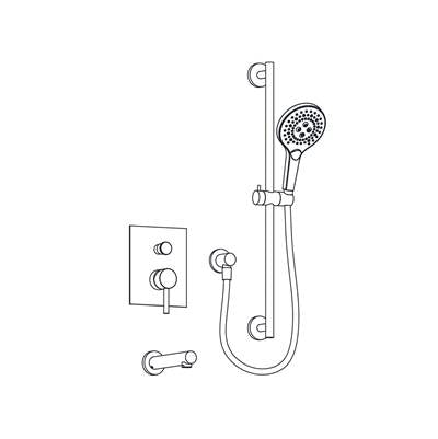 Aqualem TSKP2113-CP- Pressure Balance Tub & Shower Trim Set (Rough-In Valve Req.: AQP5100.RI) - FaucetExpress.ca