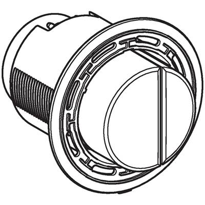 Geberit 243.396.11.1- Actuator for Geberit remote flush actuation type 01, pneumatic, for dual flush, protruding: white alpine | FaucetExpress.ca