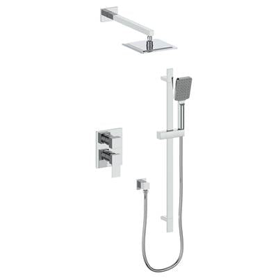 Vogt SET.KG.210.214.CC- Kapfenberg 2-Way Pressure Balanced Set - Rainhead and Handheld - 4' Ceiling Arm Chrome