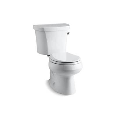 Kohler 3947-UR-0- Wellworth® Two-piece round-front 1.28 gpf toilet with right-hand trip lever, insulated tank and 14'' rough-in | FaucetExpress.ca