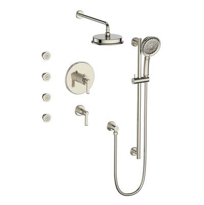 Vogt SET.Z1.141.810.PN- Zehn Thermostatic Set with Exposed Jets 3/4' Polished Nickel