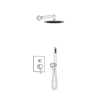 Aqualem TSKP2102-CP- 2-Way Pressure Balance Shower Trim Set (Rough-In Req: AQP5100.RI) - FaucetExpress.ca