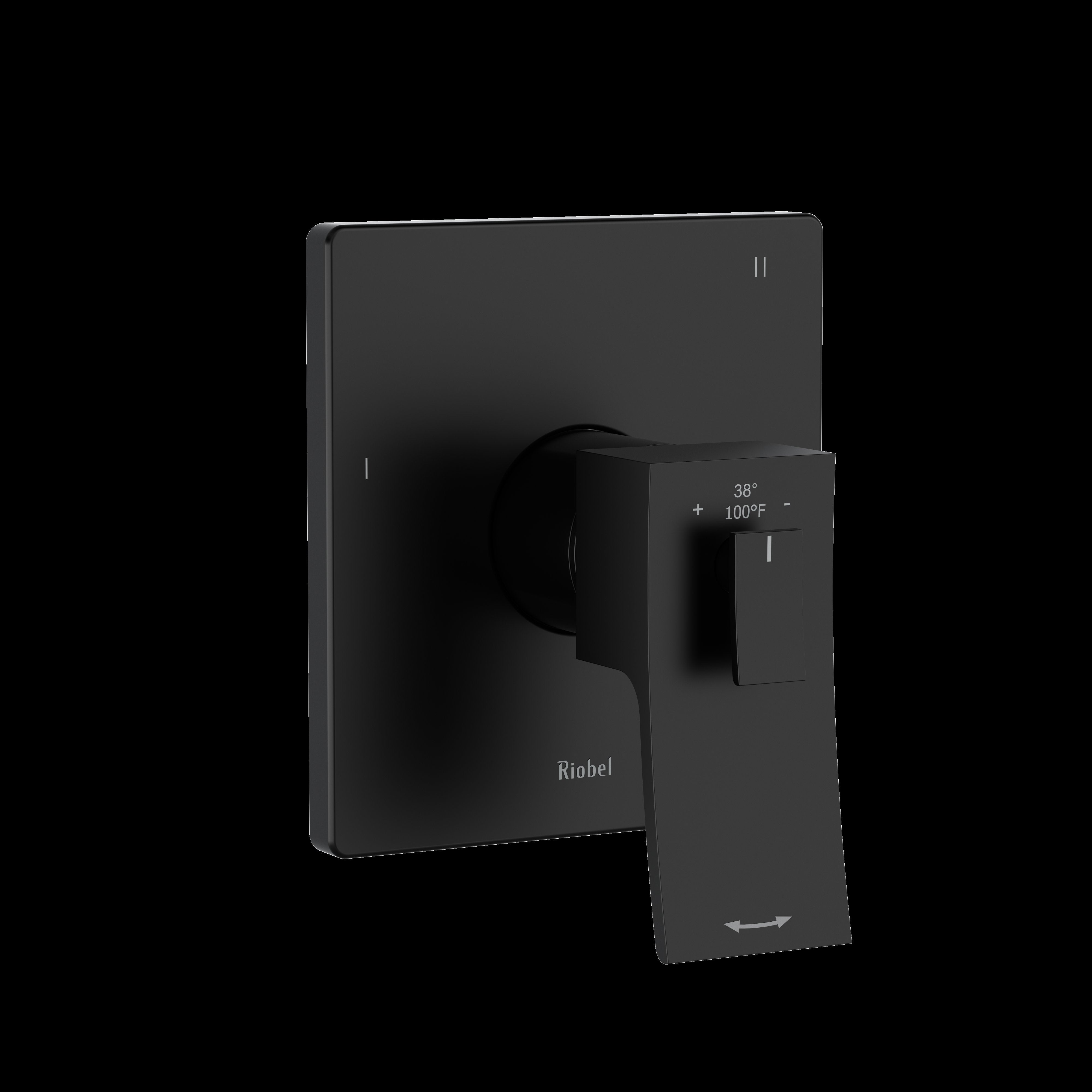 Riobel TZOTQ45BK- 3-way Type T/P (thermostatic/pressure balance) coaxial valve trim