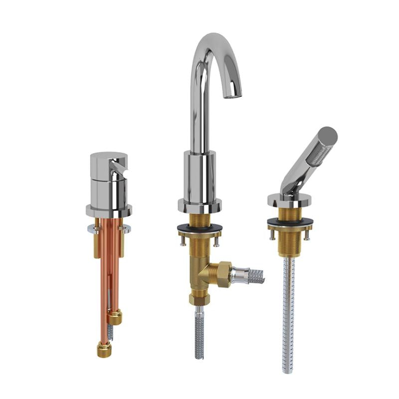 Riobel Pro CO10C- 3-piece deck-mount tub filler with hand shower - FaucetExpress.ca