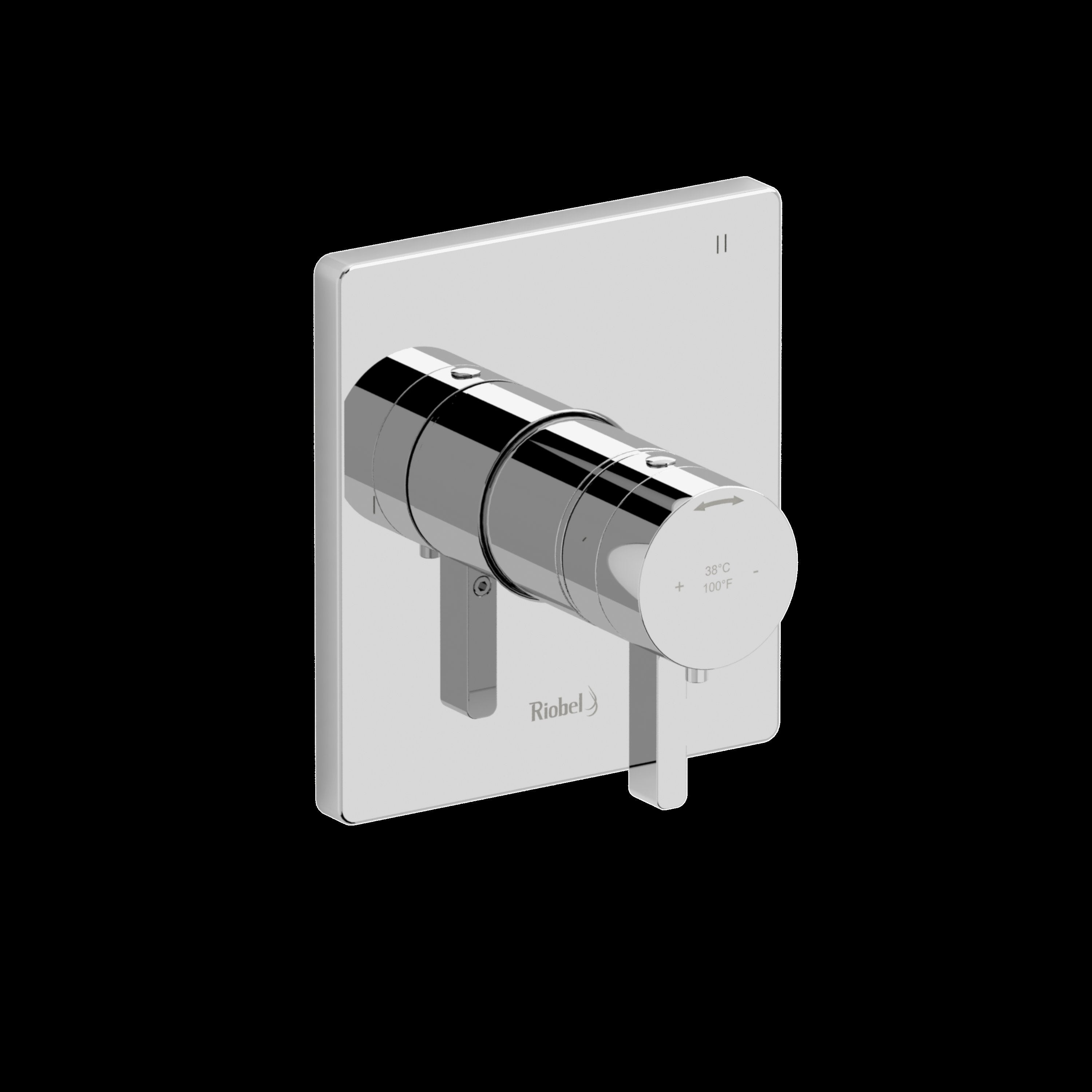 Riobel TPXTQ47BK- 3-way no share Type T/P (thermostatic/pressure balance) coaxial valve trim