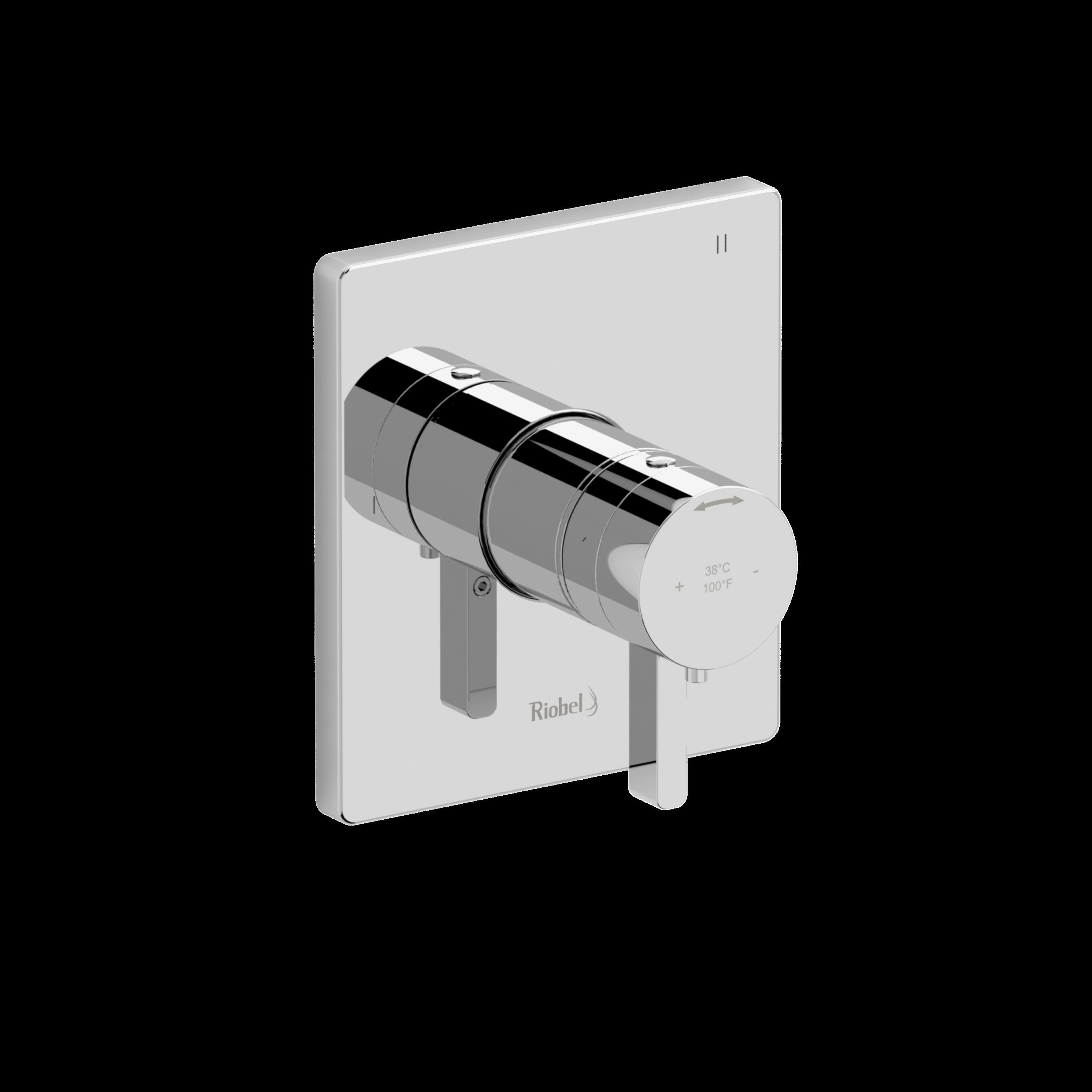 Riobel TPXTQ45BK- 3-way Type T/P (thermostatic/pressure balance) coaxial valve trim