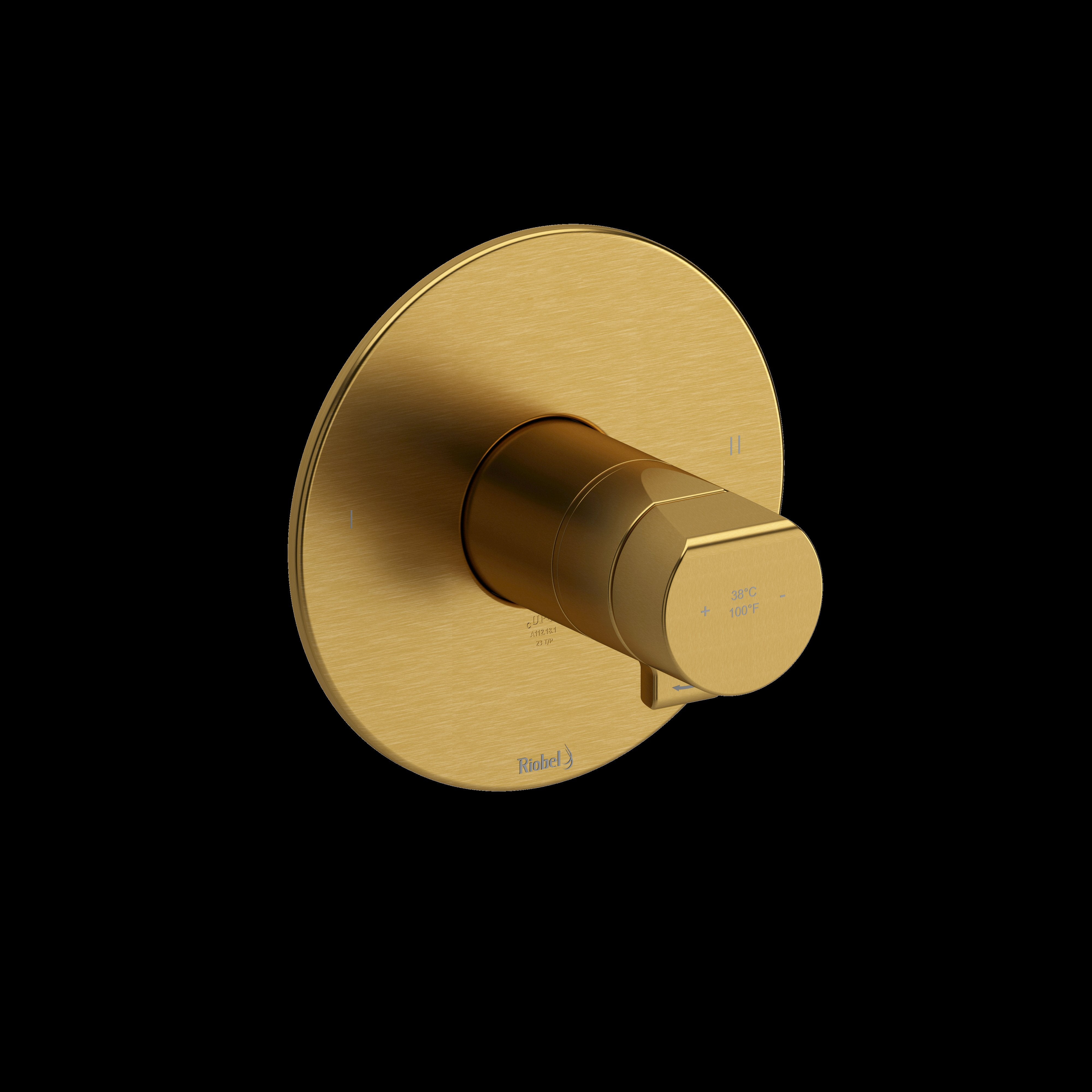 Riobel TPB44BG- 2-way no share Type T/P (thermostatic/pressure balance) coaxial valve trim