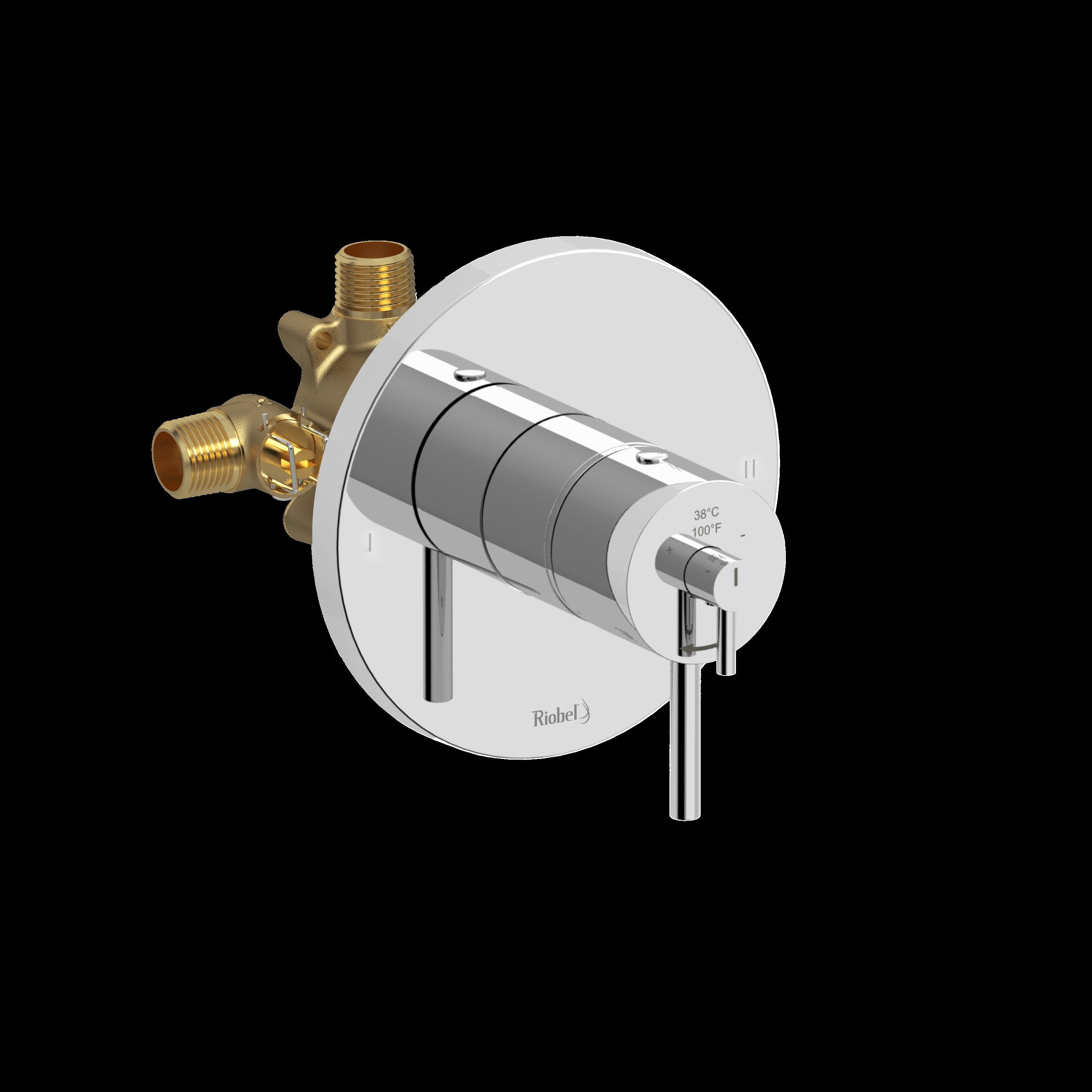Riobel Pro CO94C- 2-way no share Type T/P (thermostatic/pressure balance) coaxial complete valve - FaucetExpress.ca