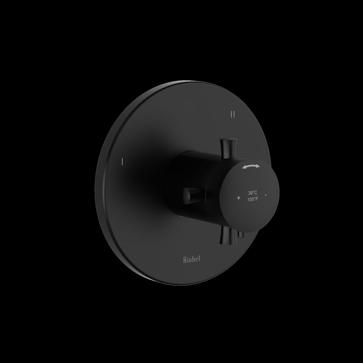 Riobel TEDTM47+BK- 3-way no share Type T/P (thermostatic/pressure balance) coaxial valve trim
