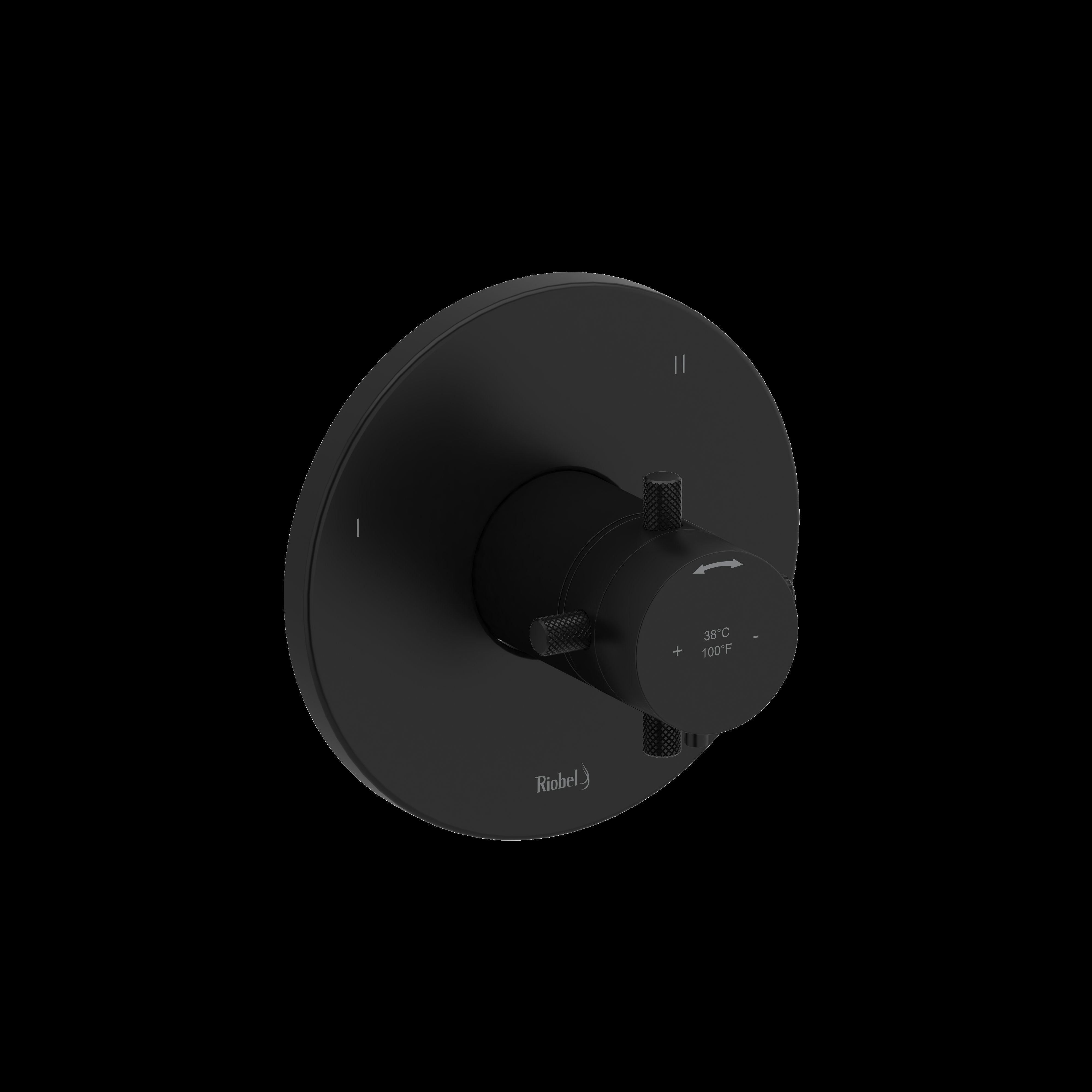 Riobel TRUTM47+KNBK- 3-way no share Type T/P (thermostatic/pressure balance) coaxial valve trim