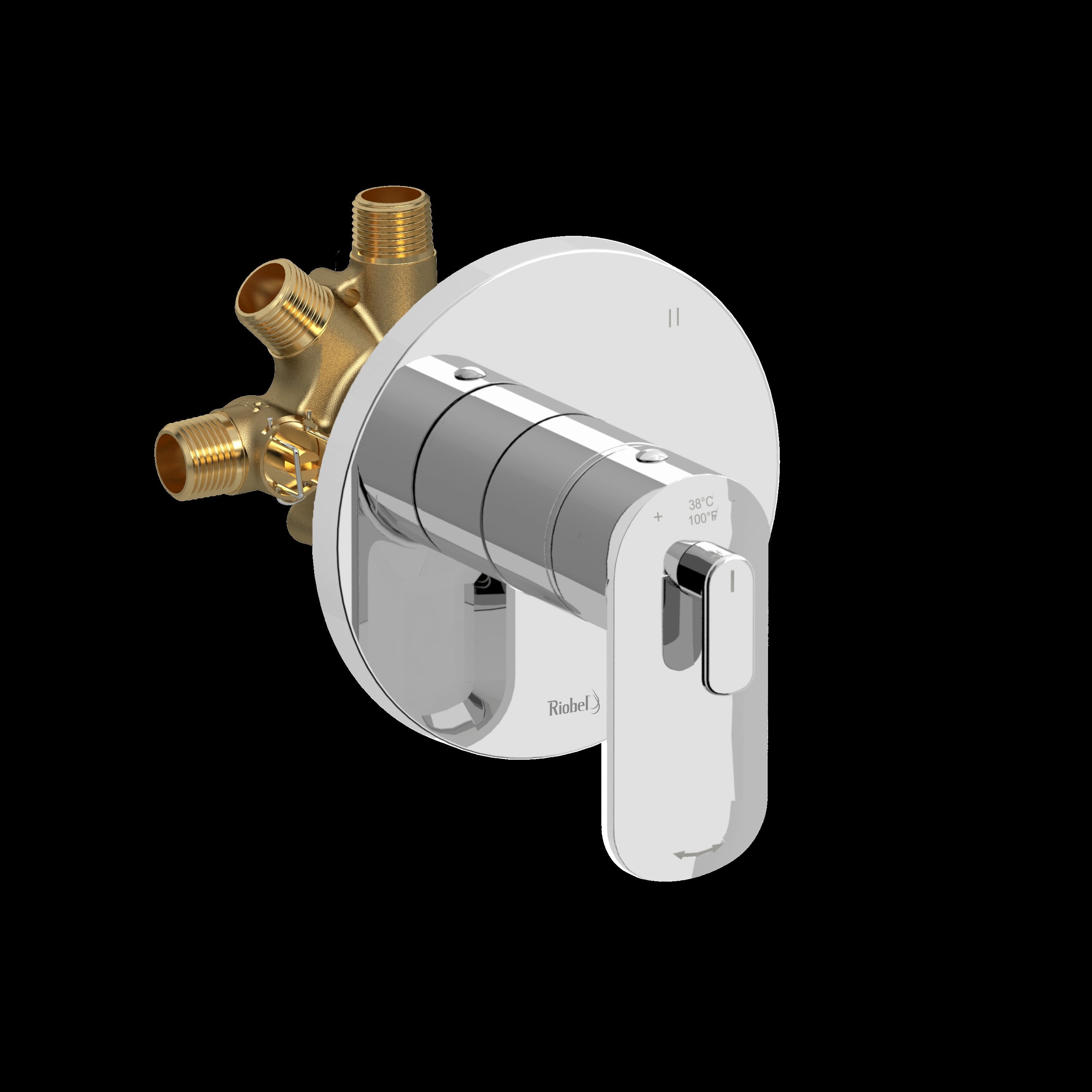 Riobel Pro EV95C- 3-way Type T/P (thermostatic/pressure balance) coaxial complete valve - FaucetExpress.ca