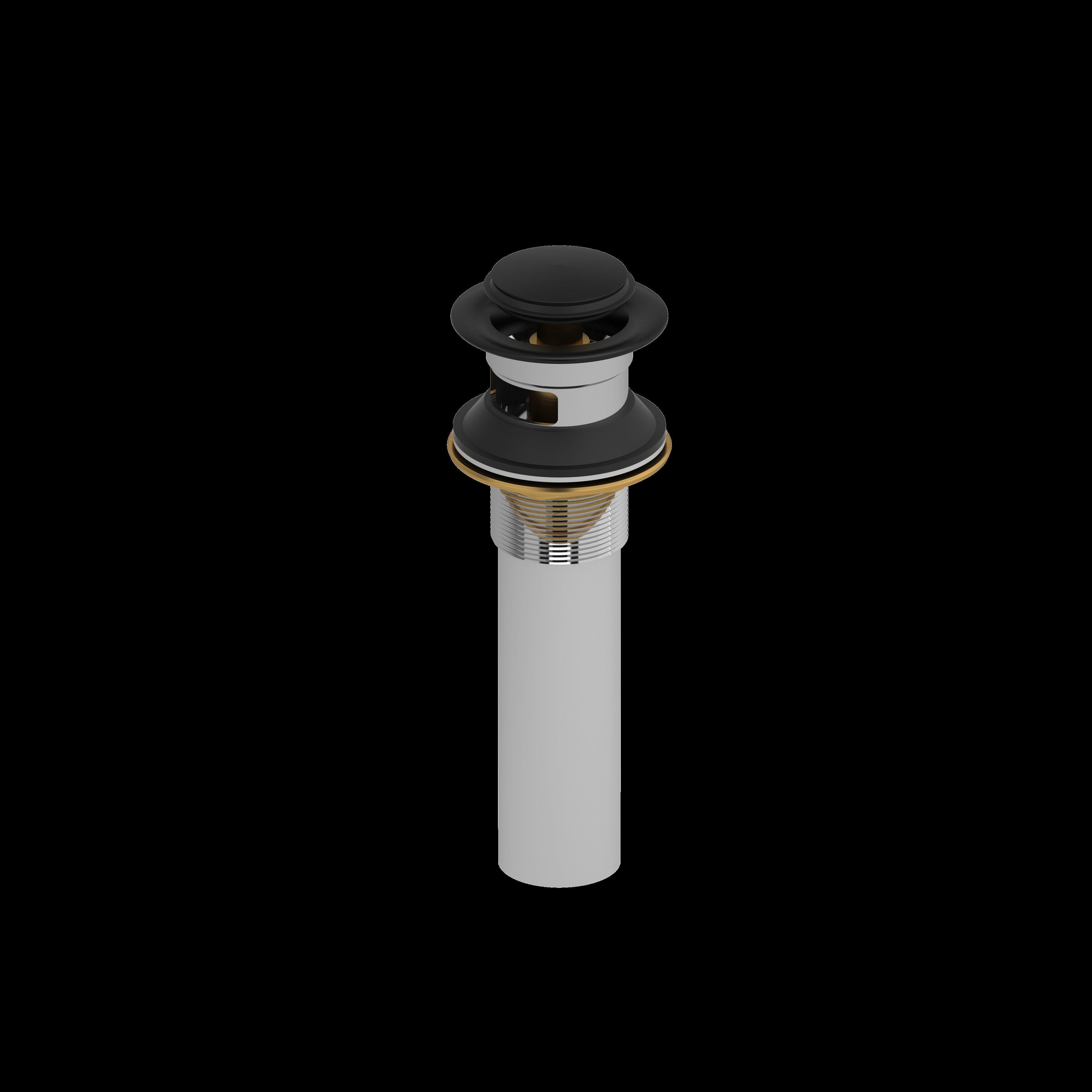 Riobel Pro PDB150BK- Lavatory push drain with overflow - FaucetExpress.ca