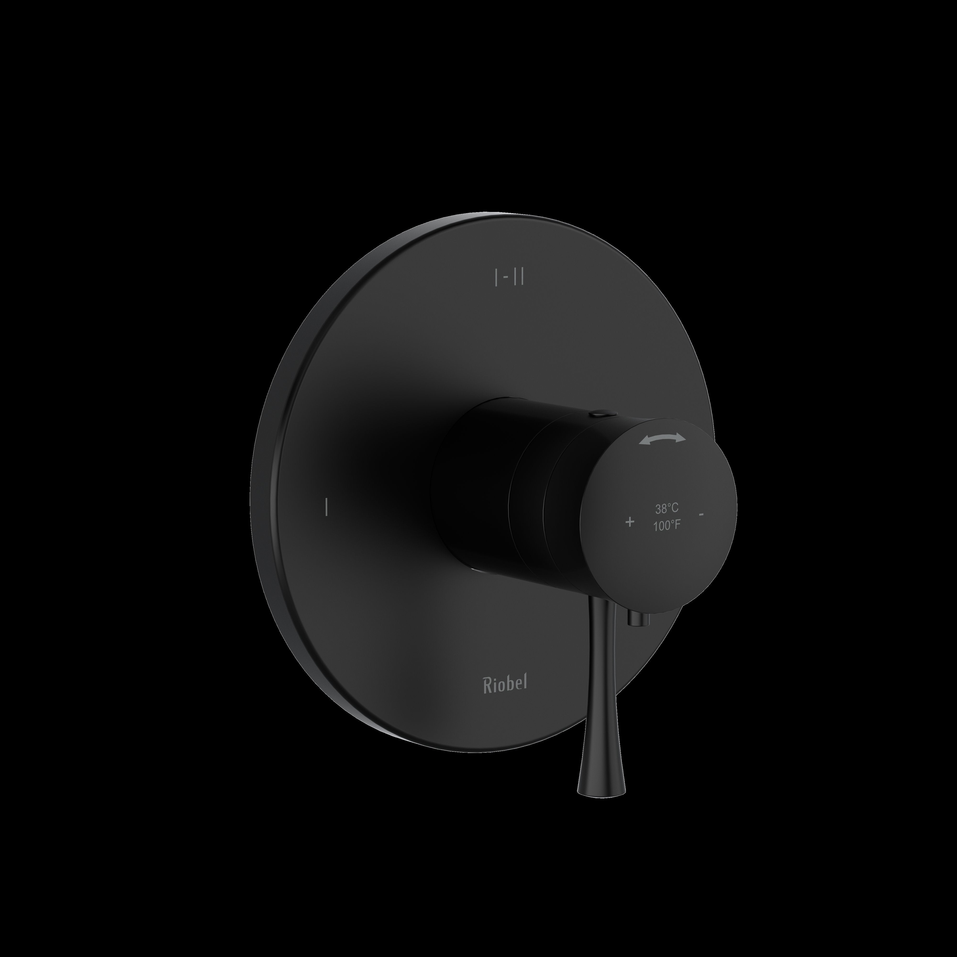 Riobel TEDTM23BK- 2-way Type T/P (thermostatic/pressure balance) coaxial valve trim