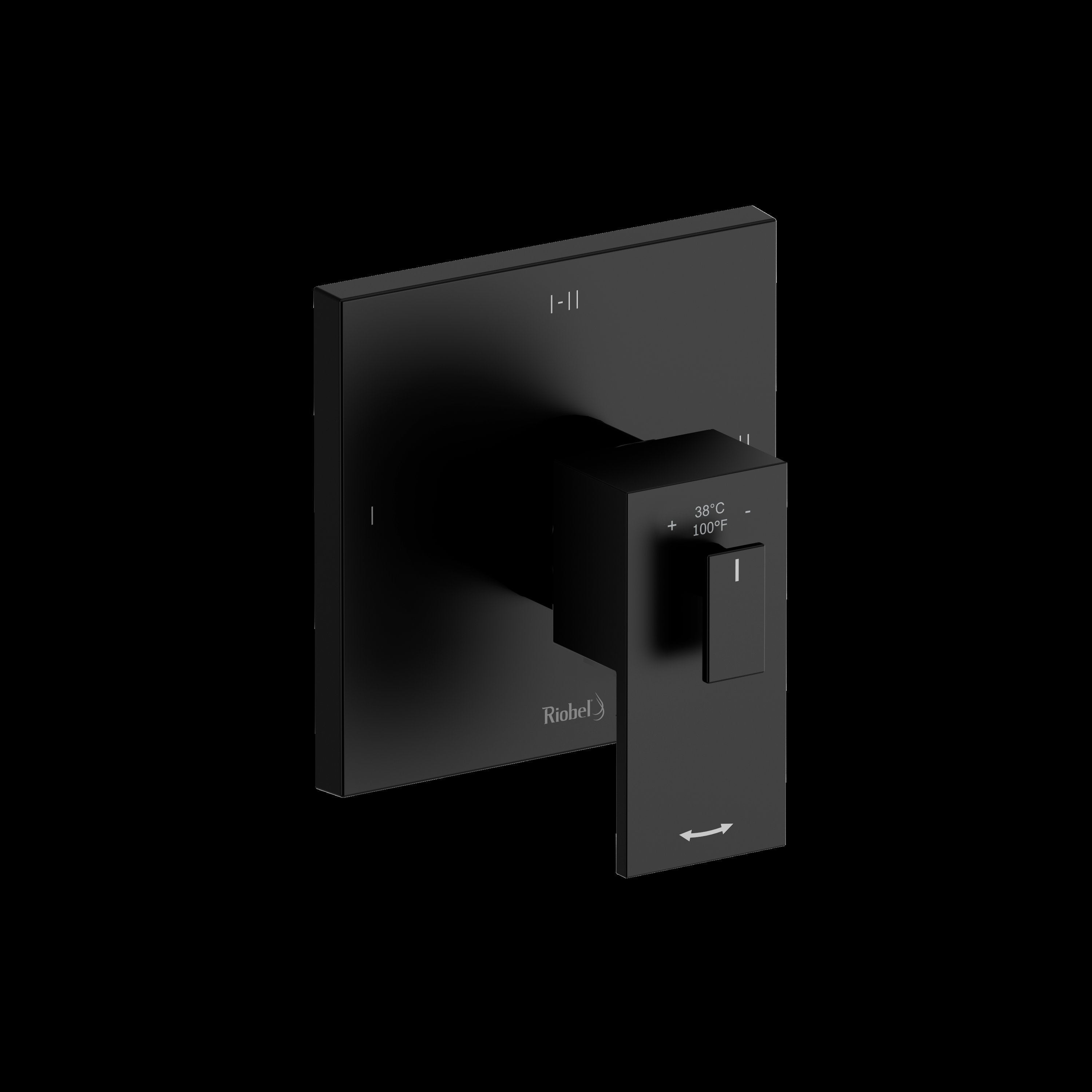 Riobel Pro TQA93BK- 2-way Type T/P (thermostatic/pressure balance) coaxial valve trim - FaucetExpress.ca