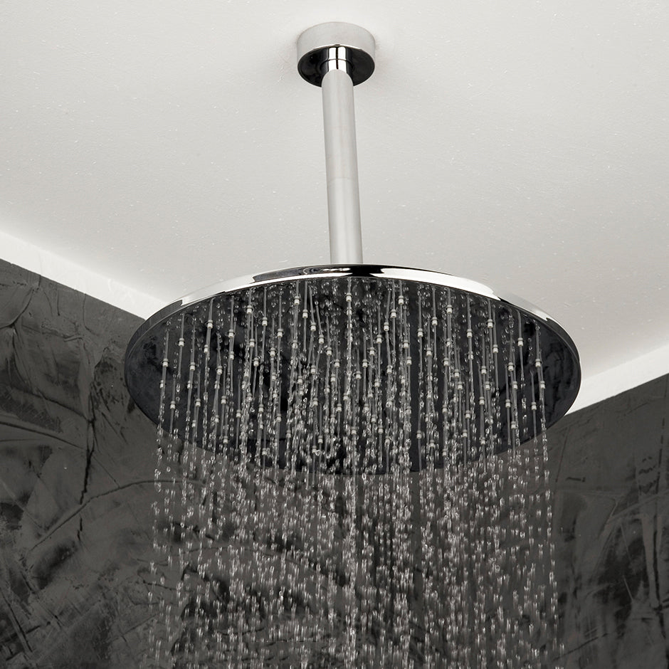 Lacava - Ceiling-Mount Tilting Round Rain Shower Head, 126 Rubber Nozzles. Arm And Flange Sold Separately.