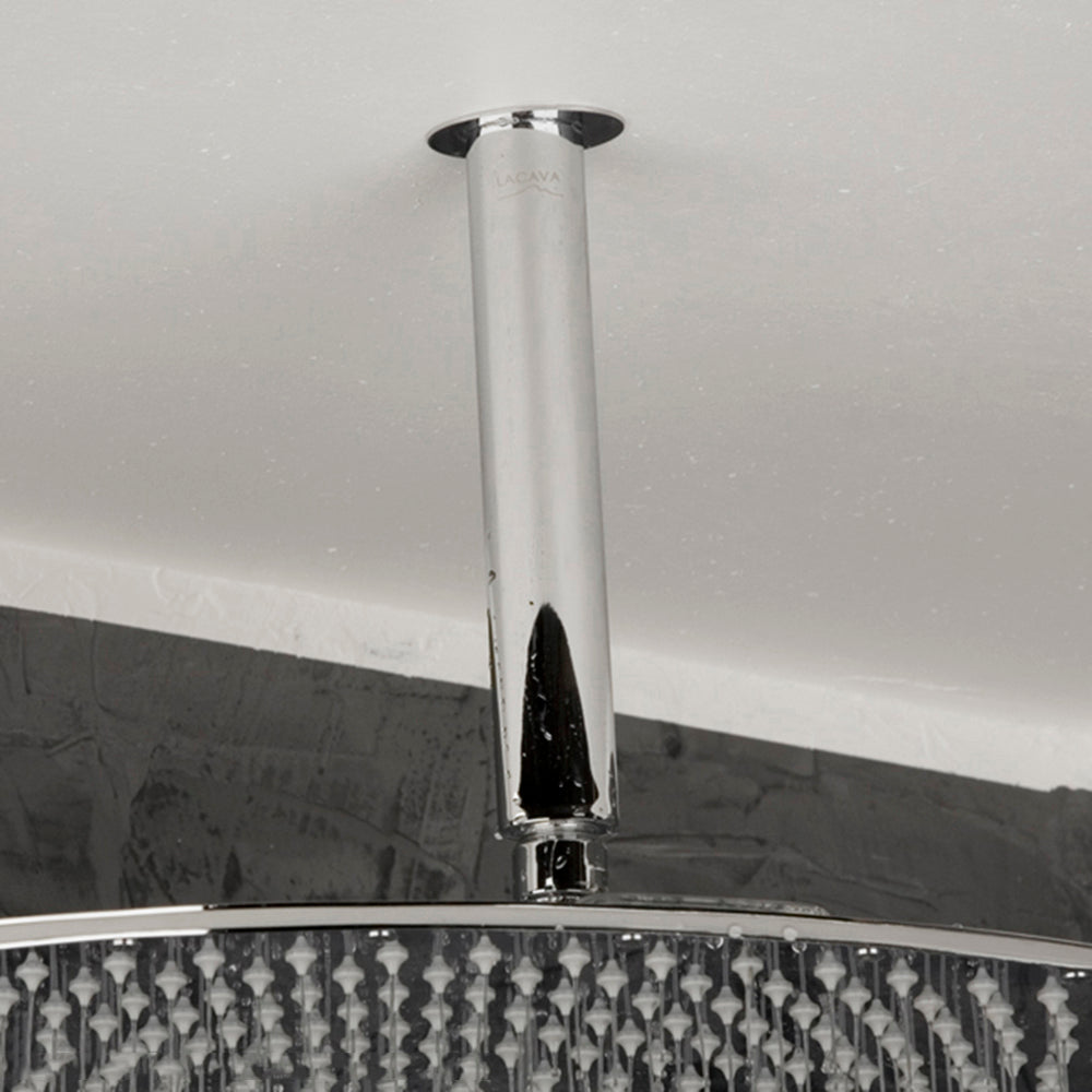 Lacava 0669-CR - Ceiling-Mount Oval Shower Arm With Flange.