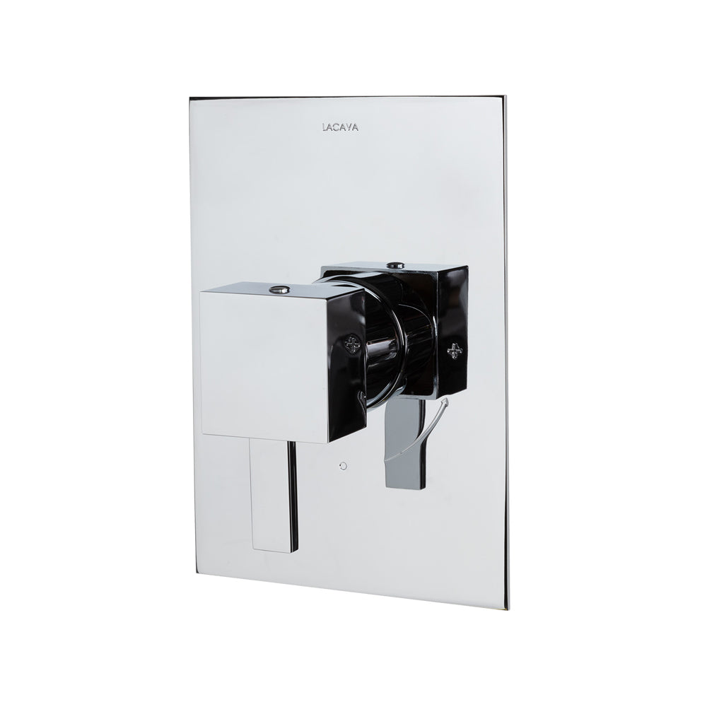 Lacava - Kubista Trim - Built-In Progressive Pressure Balancing Mixer With A Lever Handle And Squared Backplate. Water Flow Rate: 5.6 Gpm At 43.5 Psi. Rough-In #Vpbp Sold Separately