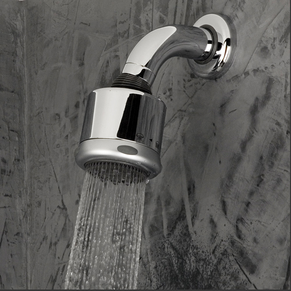 Lacava 1568-CR - Wall-Mount Tilting Round Shower Head With Arm And Flange, Three Jets.