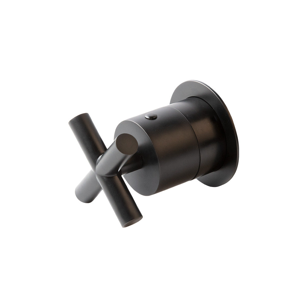 Lacava - Trim Only - Stop Valve Gpm 12 (43.5 Psi) With Round Back Plate And Cross Handle 1/2" And 3/4"