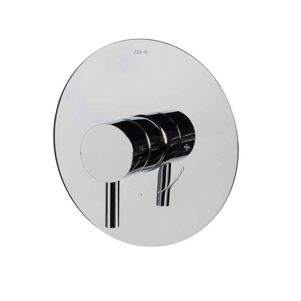 Lacava - Cigno Trim - Built-In Progressive Pressure Balancing Mixer With A Lever Handle And Round Backplate. Water Flow Rate: 5.6 Gpm At 43.5 Psi. Diam: 7-1/4"Rough-In # Vpbp Sold Separately