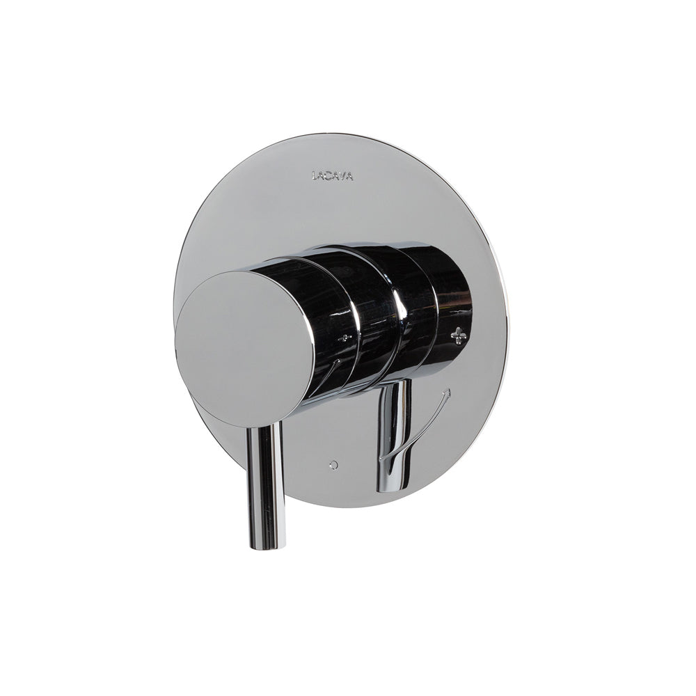 Lacava - Cigno Trim - Built-In Progressive Pressure Balancing Mixer With A Lever Handle And Round Backplate. Water Flow Rate: 5.6 Gpm At 43.5 Psi. Diam: 5" - Rough-In # Vpbp Sold Separately