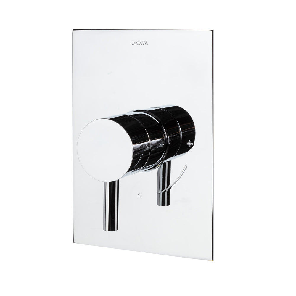 Lacava - Cigno Trim - Built-In Progressive Pressure Balancing Mixer With A Lever Handle And Rectangular Backplate. Water Flow Rate: 5.6 Gpm At 43.5 Psi. W: 5", H: 7-1/4"Rough-In # Vpbp