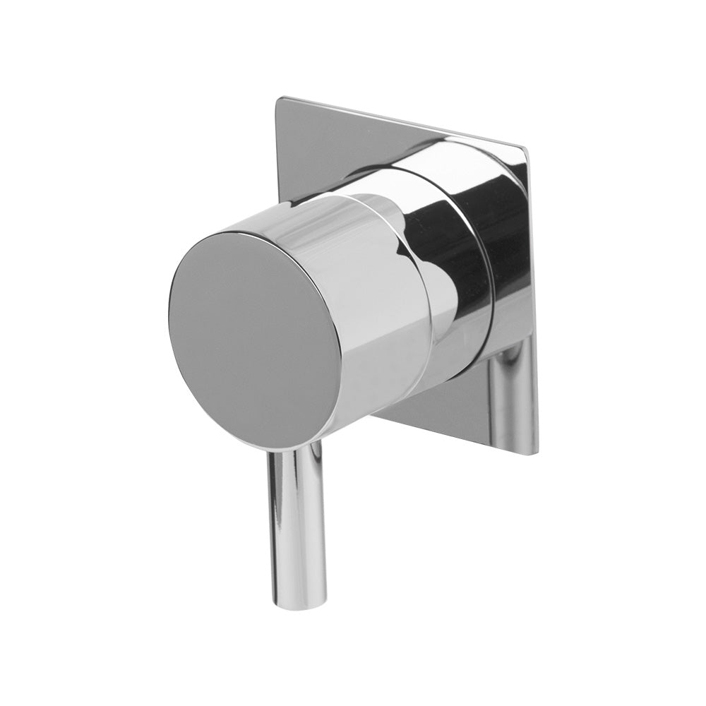 Lacava - Trim Only - Stop Valve Gpm 12 (43.5 Psi) With Square Back Plate And Round Lever Handle 1/2" And 3/4"