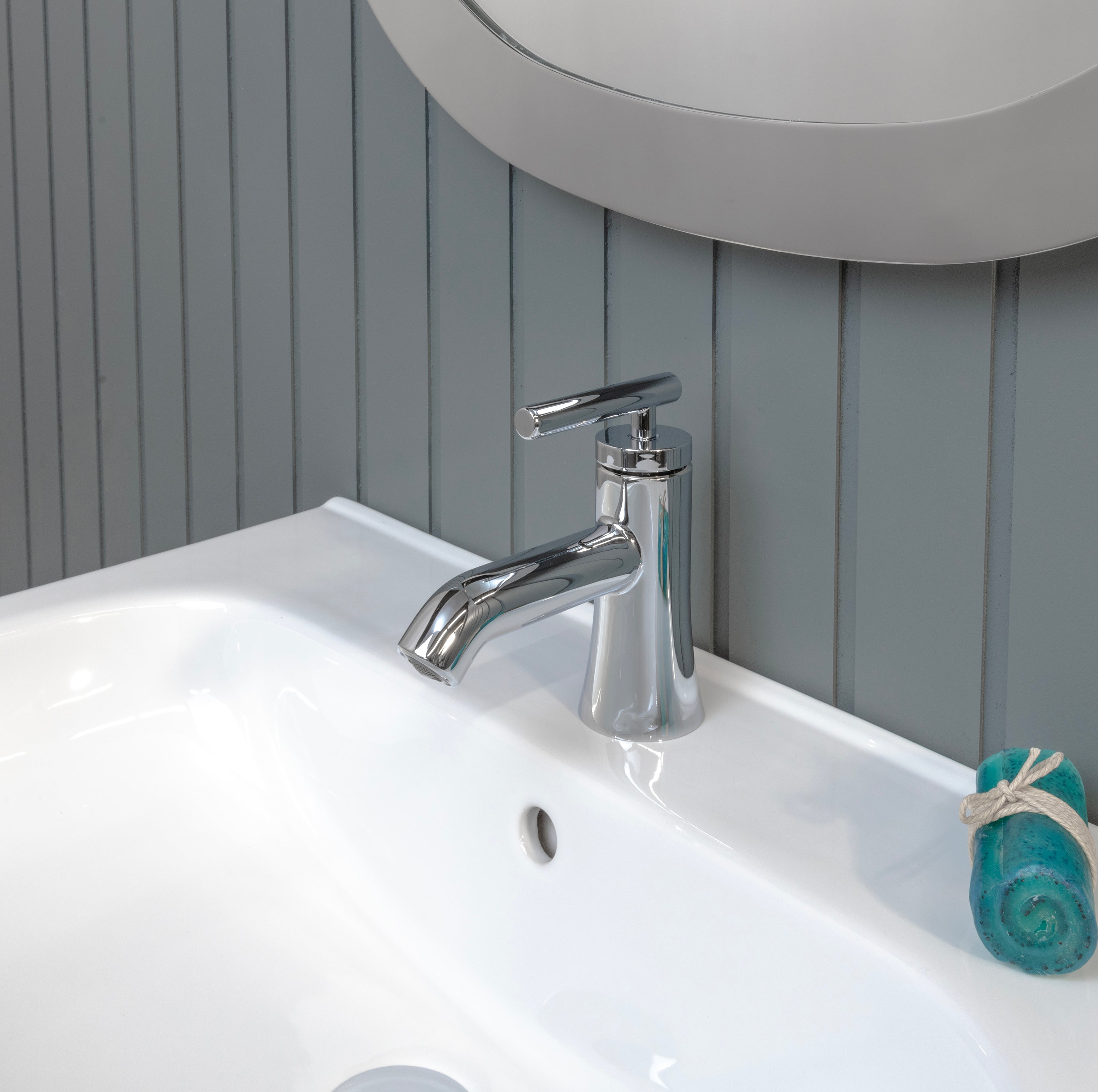 Lacava - Deck-Mount Single Hole Faucet Available Without Fluted Detailing; Handles Sold Separately. Click-Clack Drain 7100-16Of Included.