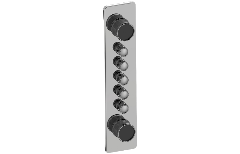 Graff G-18015VAD-AU-T - Traditional 5-Button Split Knob Diamond Knurl Vertical Trim