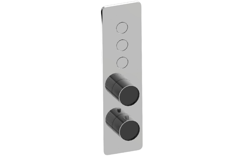 Graff G-18023VBP-AU-T - Contemporary 3-Button Paired Knob Vertical Trim