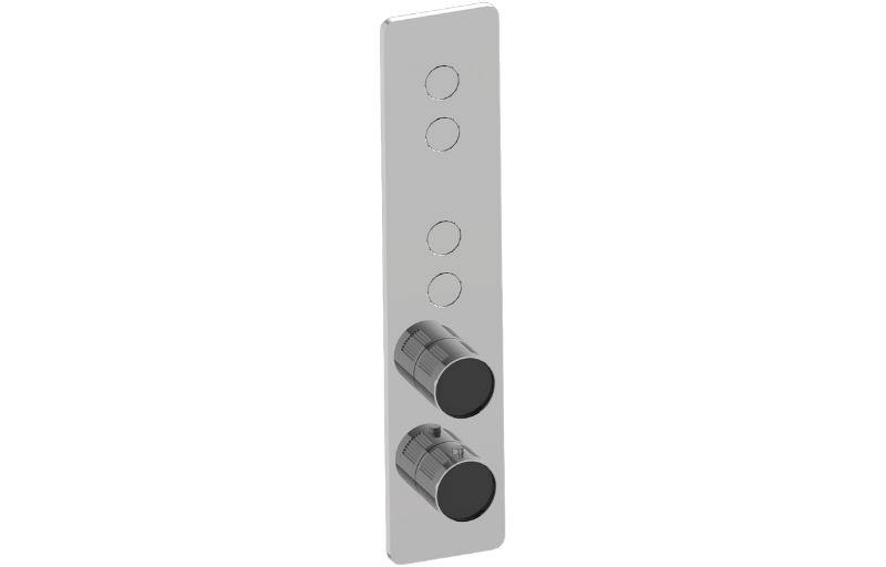 Graff G-18024VBF-AU-T - Contemporary 4-Button Paired Knob Fluted Knurl Vertical Trim