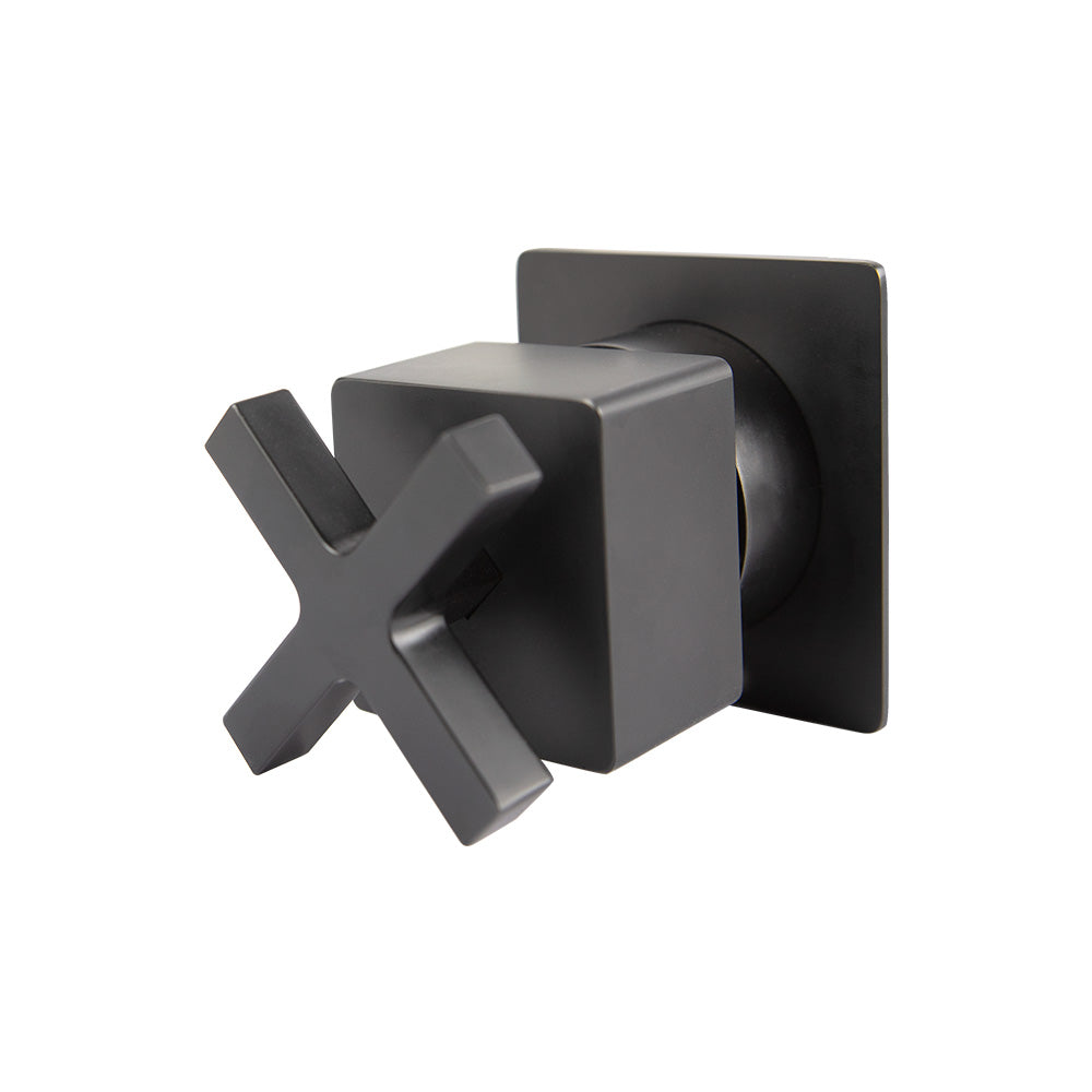 Lacava - Trim Only - 2-Way Diverter Valve Gpm 10 (43.5 Psi) With Square Back Plate And Cross Handle