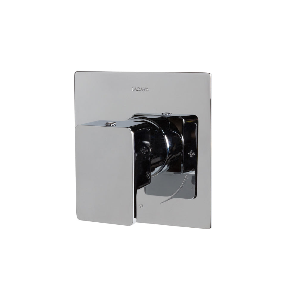 Lacava - Eleganza Trim - Built-In Progressive Pressure Balancing Mixer With A Lever Handle And Squared Backplate. Water Flow Rate: 5.6 Gpm At 43.5 Psi. W: 5", H: 5" - Rough-In # Vpbp Sold Separately