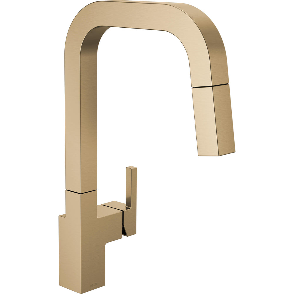 Delta 19825LF-CZ - Single Handle Pull Down Kitchen Faucet