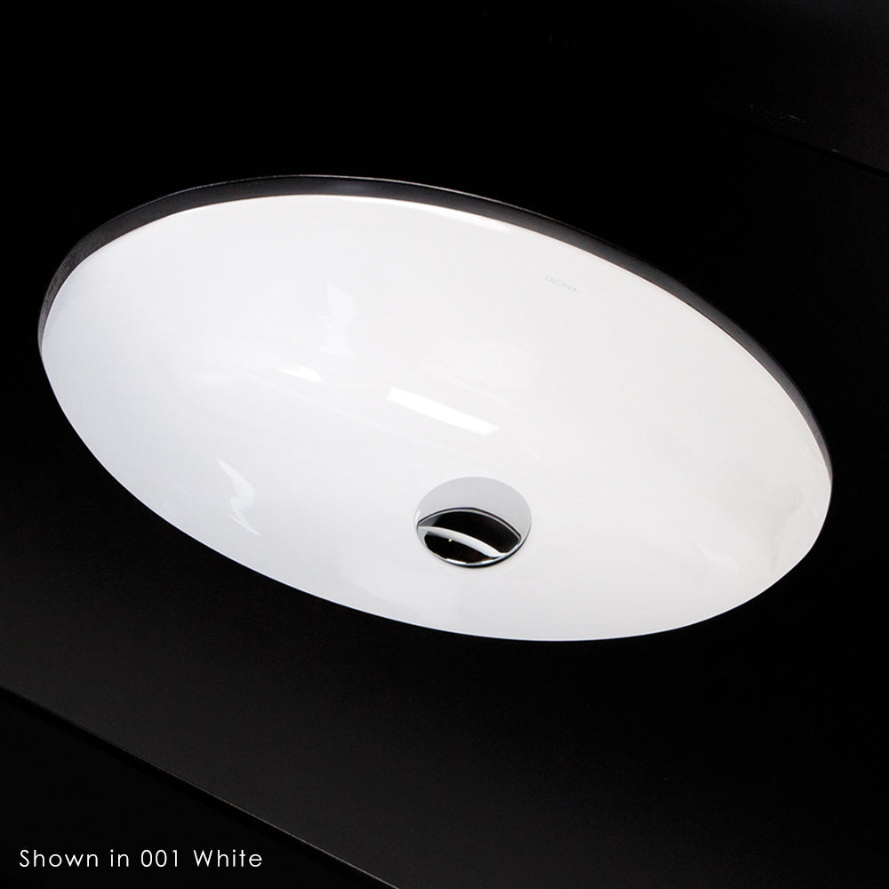 Lacava 33LA-001 - Under-Counter Porcelain Bathroom Sink With An Overflow, 21"W, 13"D, 6"H