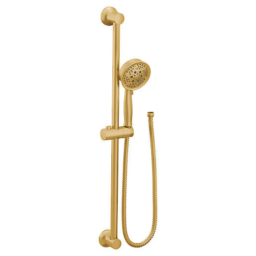 Moen 3667EPBG- 4-Spray Eco-Performance Handheld Handshower with Slide Bar in Gold