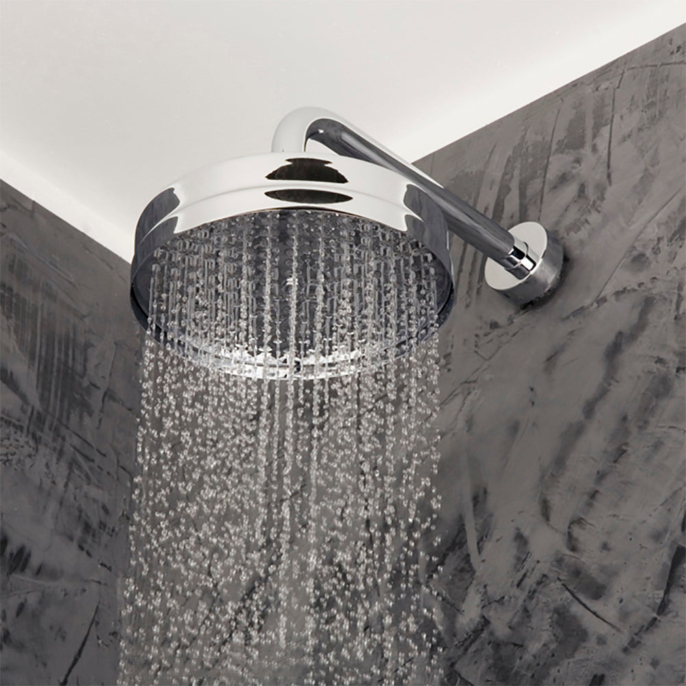 Lacava 382-CR - Wall-Mount Or Ceiling-Mount Tilting Round Rain Shower Head, 140 Outlet Holes. Arm And Flange Sold Separately. Diam :8" H: 3 1/2"