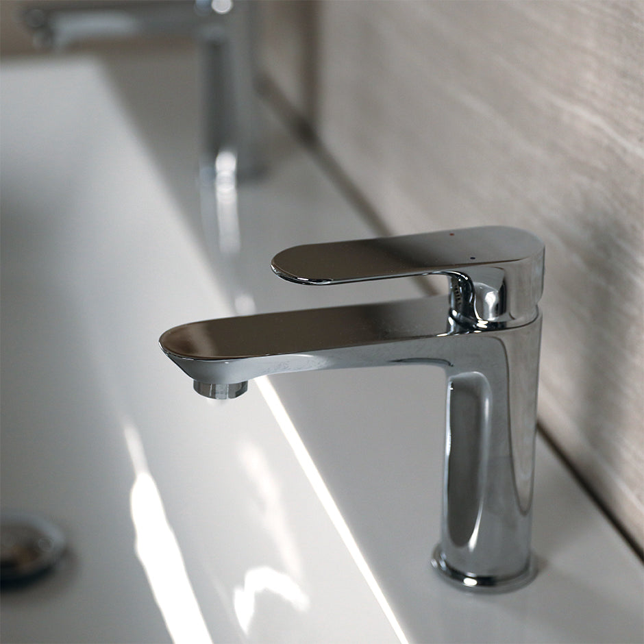 Lacava - Deck-Mount Single Hole Faucet With Lever Handle. Water Flow Rate: 1.2Gpm Pressure Compensating Aerator. H: 6 1/2", Spout: 5".