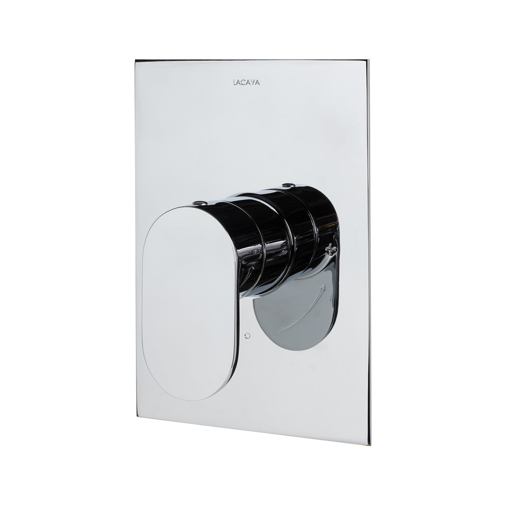 Lacava - Flou Trim - Built-In Progressive Pressure Balancing Mixer With A Lever Handle And Squared Backplate. Water Flow Rate: 5.6 Gpm At 43.5 Psi. W: 5", H: 7-1/4" Rough-In # Vpbp Sold Seaparately