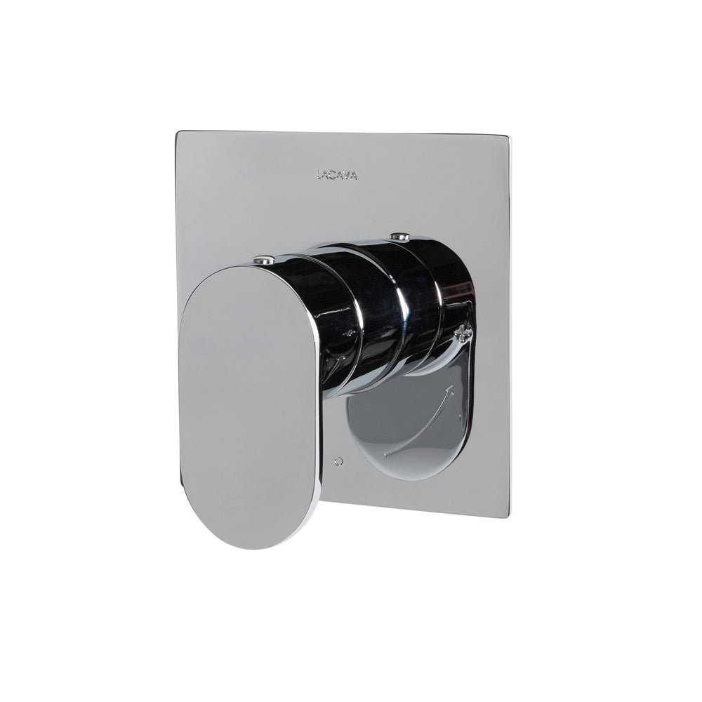 Lacava - Flou Trim - Built-In Progressive Pressure Balancing Mixer With A Lever Handle And Squared Backplate. Water Flow Rate: 5.6 Gpm At 43.5 Psi. W: 5", H: 5" - Rough-In # Vpbp Sold Separately