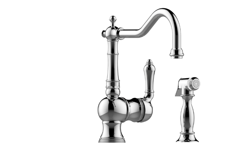 Graff G-4235-LM7-BK - Kitchen Faucet With Side Spray