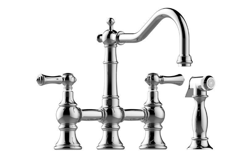 Graff G-4845-LM15-BB - Bridge Kitchen Faucet With Side Spray