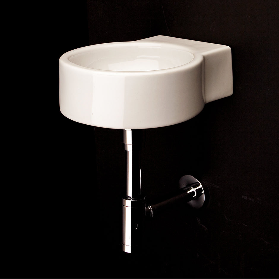 Lacava 5059-001 - Wall-Mount Or Above-Counter Porcelain Bathroom Sink Without An Overflow. Unfinished Back. 10 5/8"W, 12 1/4"D, 5 1/8"H
