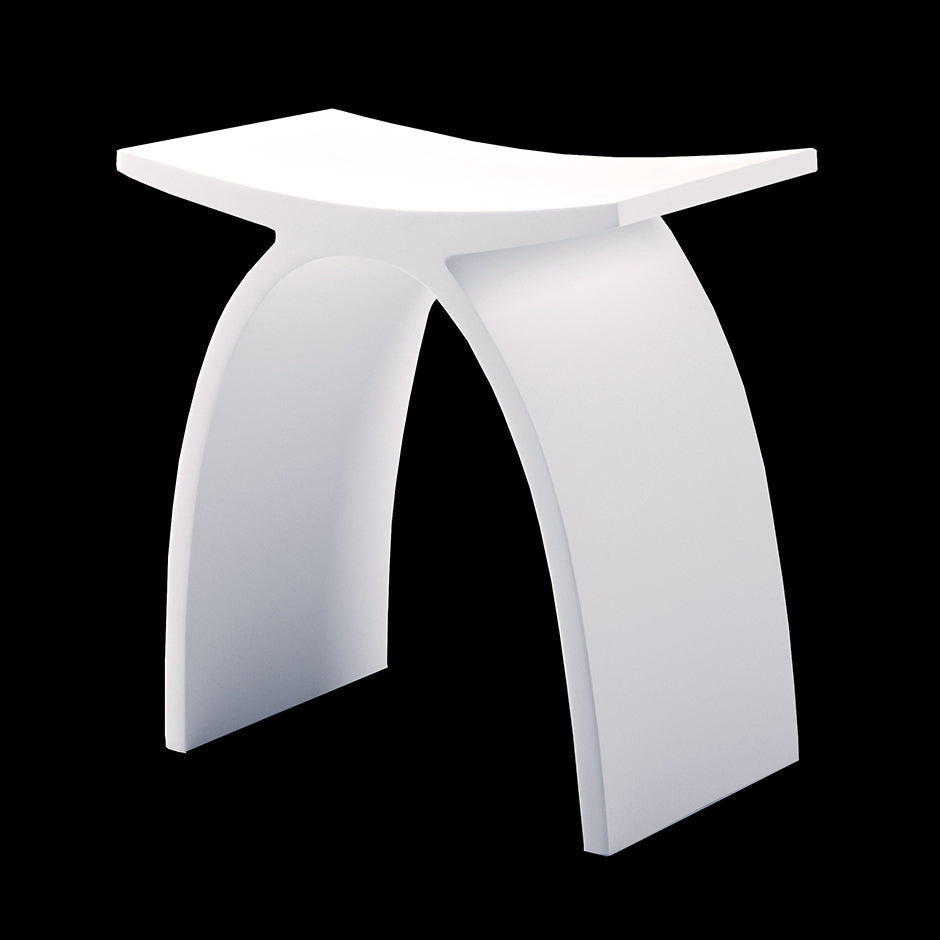Lacava - Stool Made Of Solid Surface. W: 16 7/8" D:9" H:17"