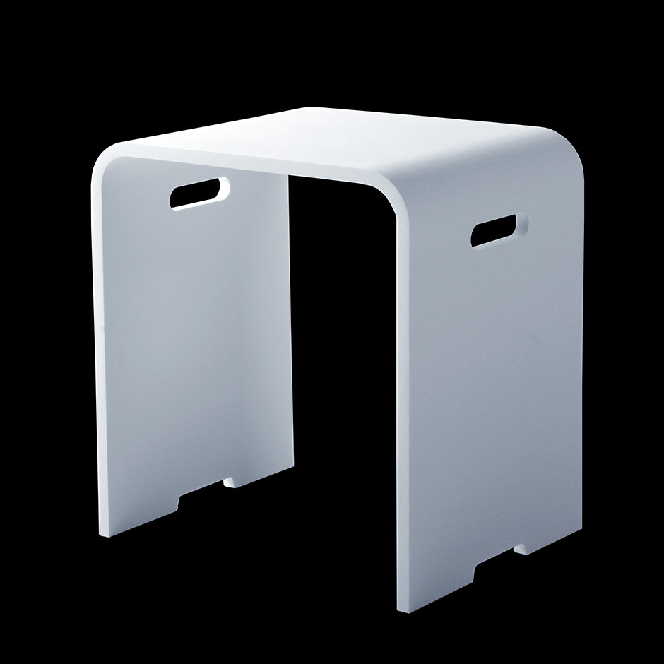 Lacava - Stool Made Of Solid Surface. W:16" D: 11 3/4" H:17"