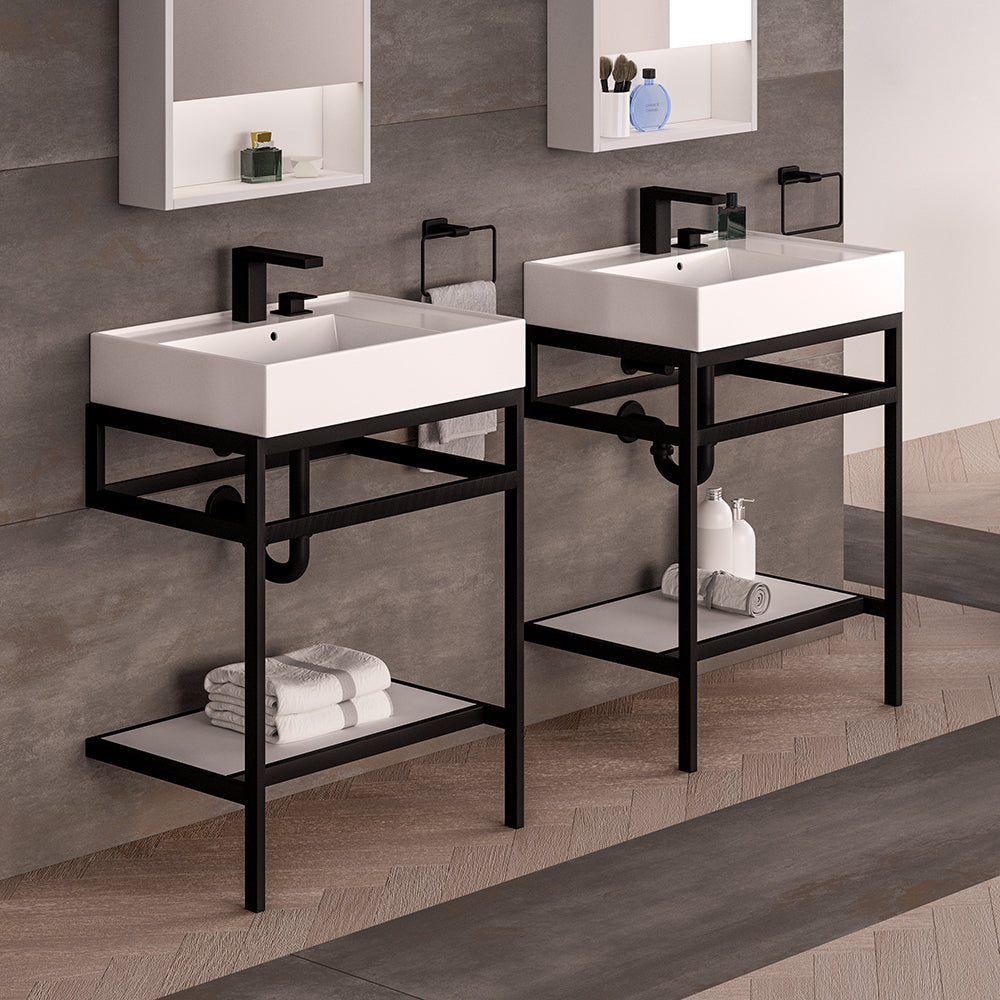 Lacava - Optional Shelf In Solid Surface For Metal Console Stand Aqs-Bx-24.